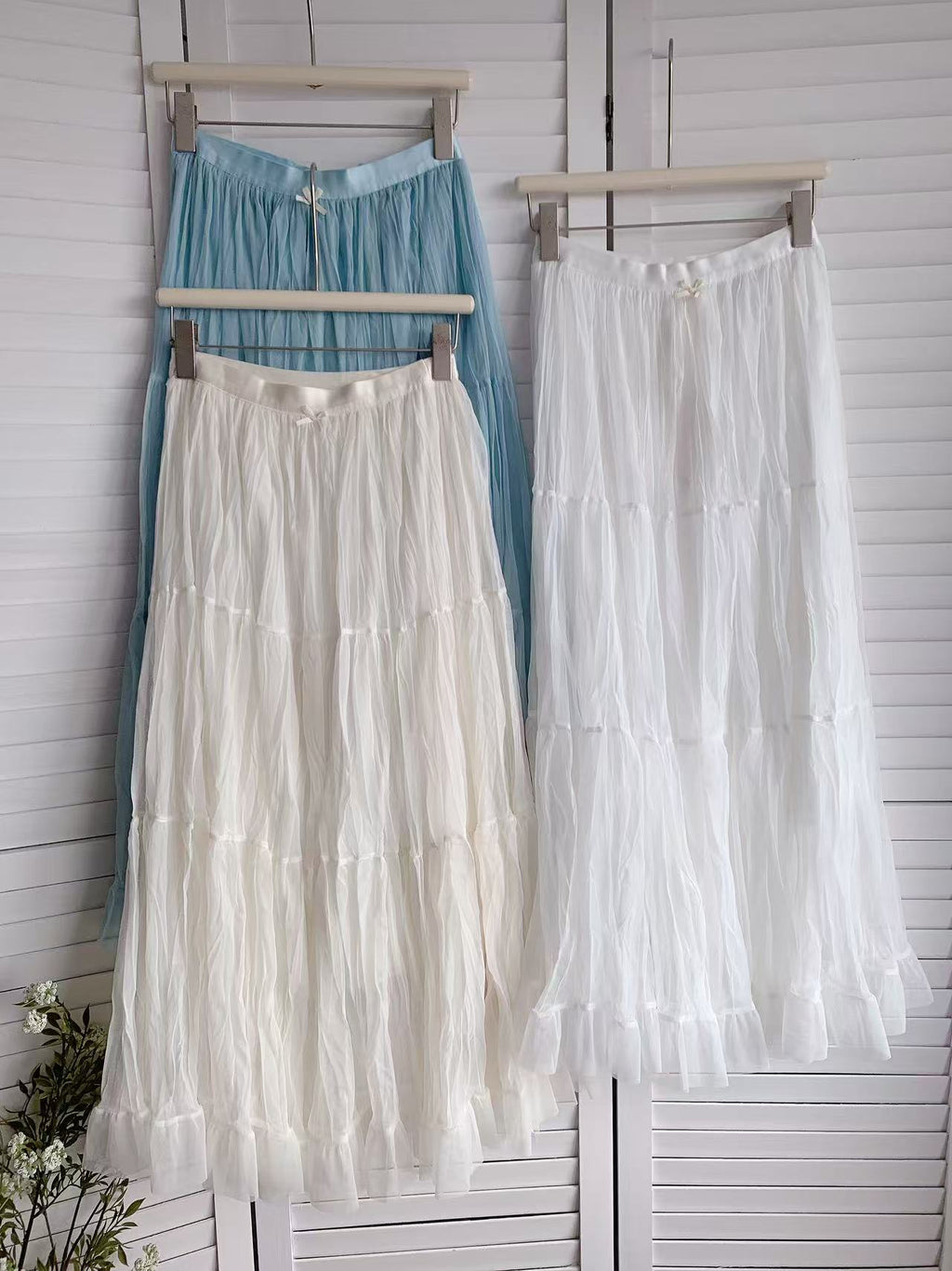 HELLO MILK TEE- 86153 網紗半裙