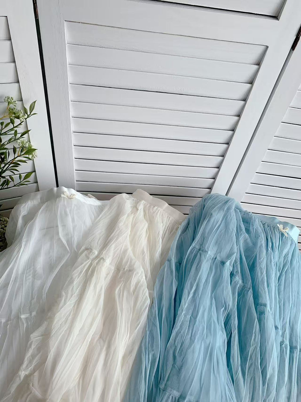 HELLO MILK TEE- 86153 網紗半裙