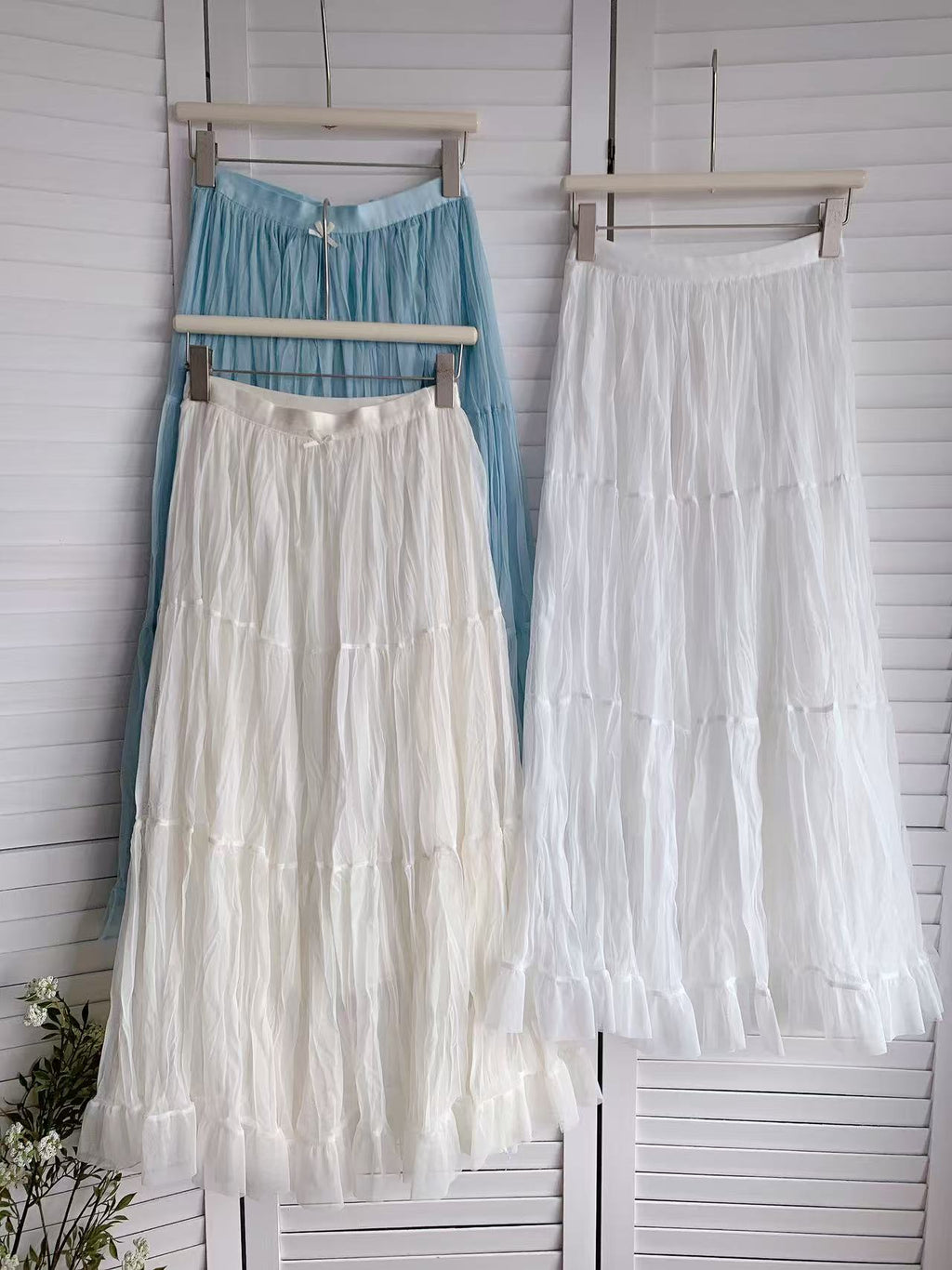 HELLO MILK TEE- 86153 網紗半裙