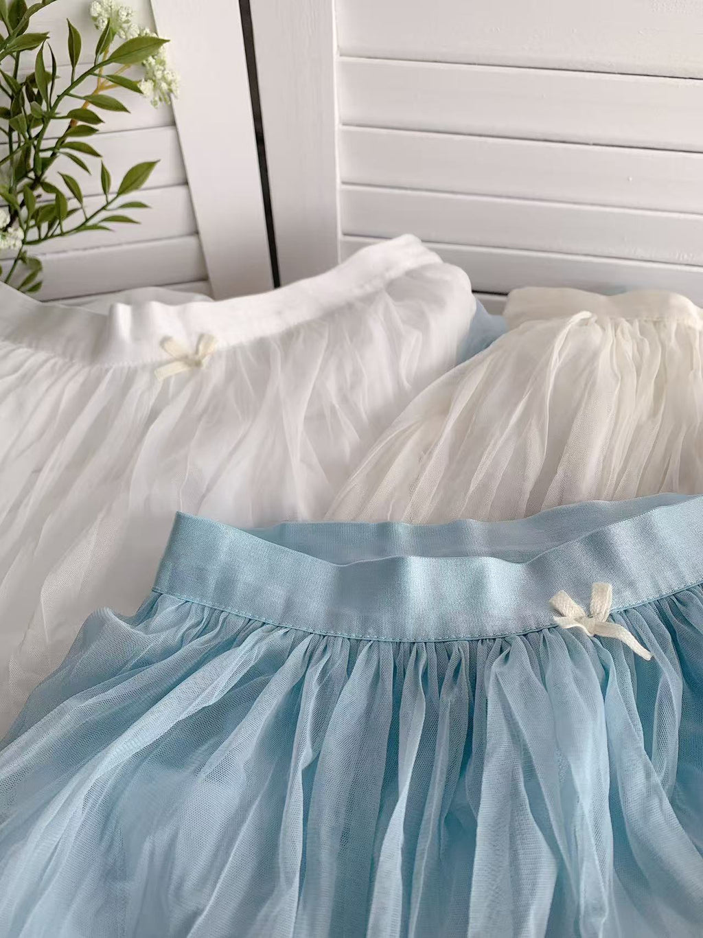 HELLO MILK TEE- 86153 網紗半裙