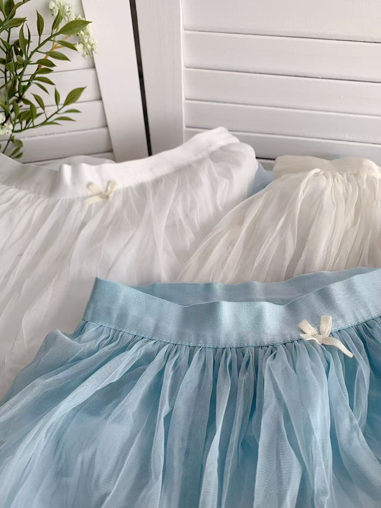 HELLO MILK TEE- 86153 網紗半裙