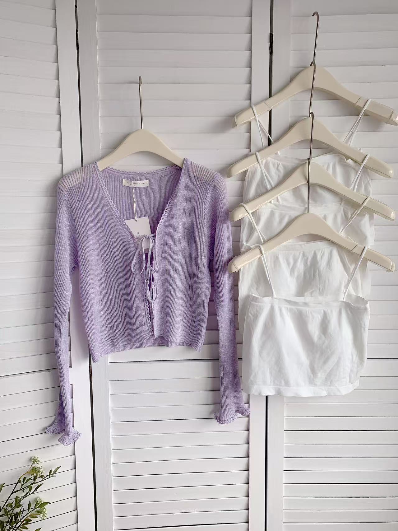 HELLO MILK TEE- 86187 開衫套裝