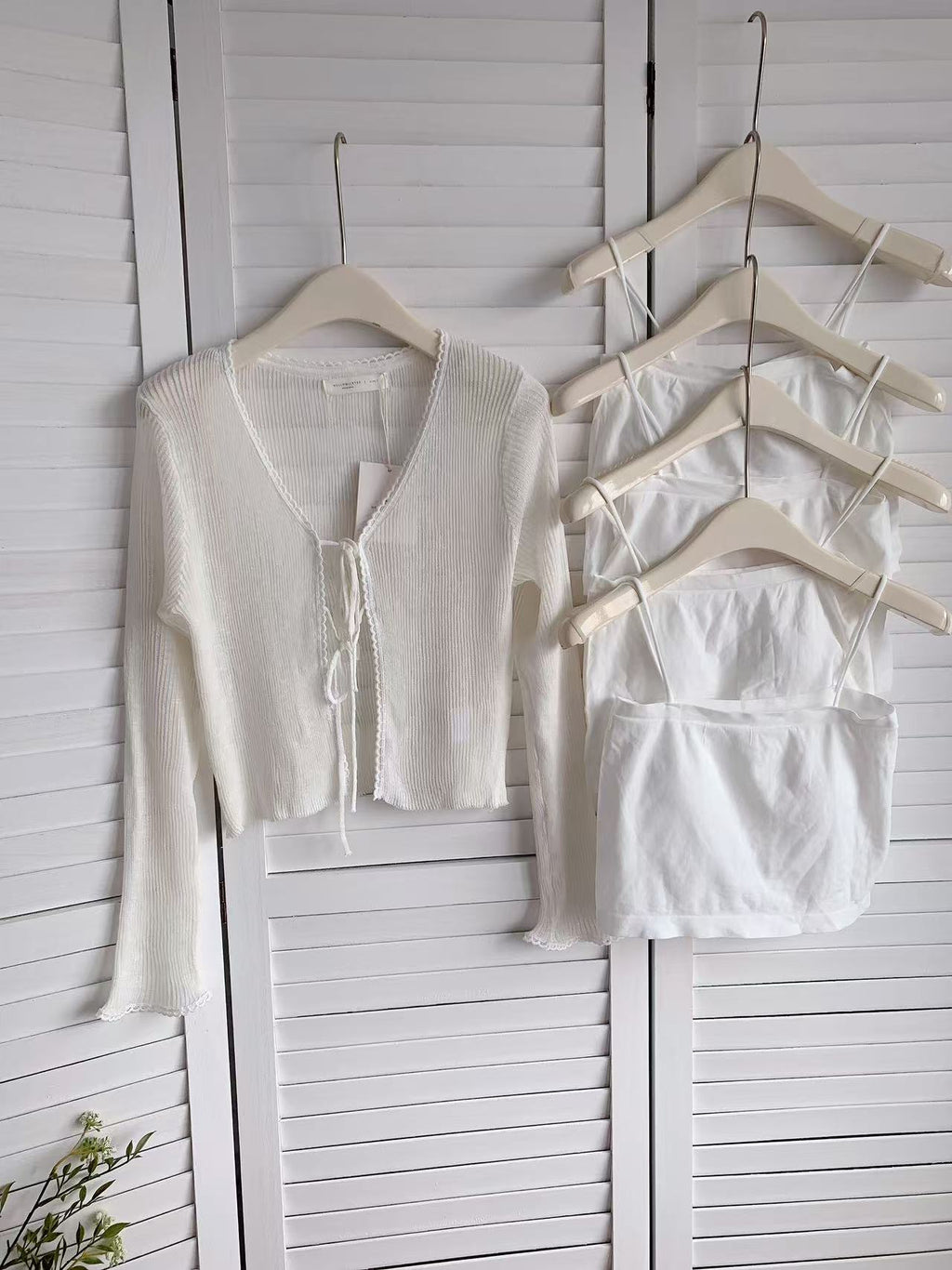 HELLO MILK TEE- 86187 開衫套裝