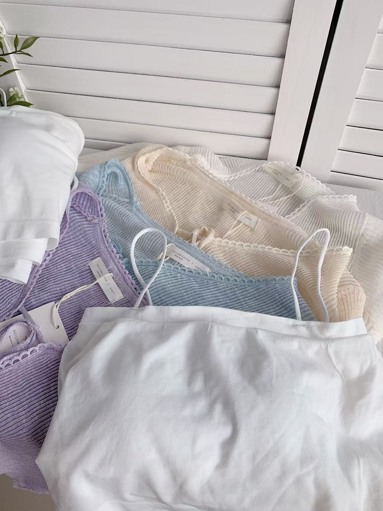 HELLO MILK TEE- 86187 開衫套裝