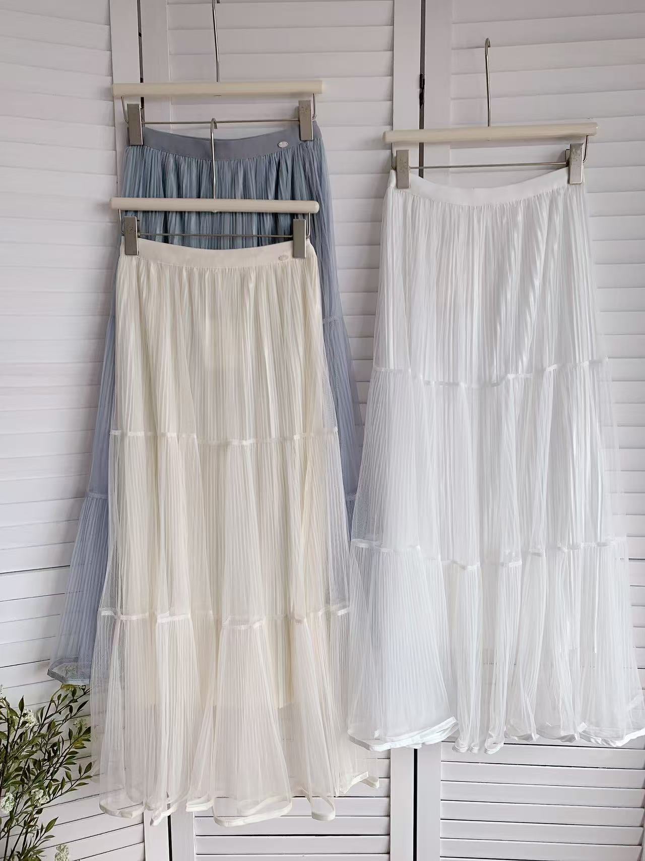 HELLO MILK TEE- 86099 網紗半裙