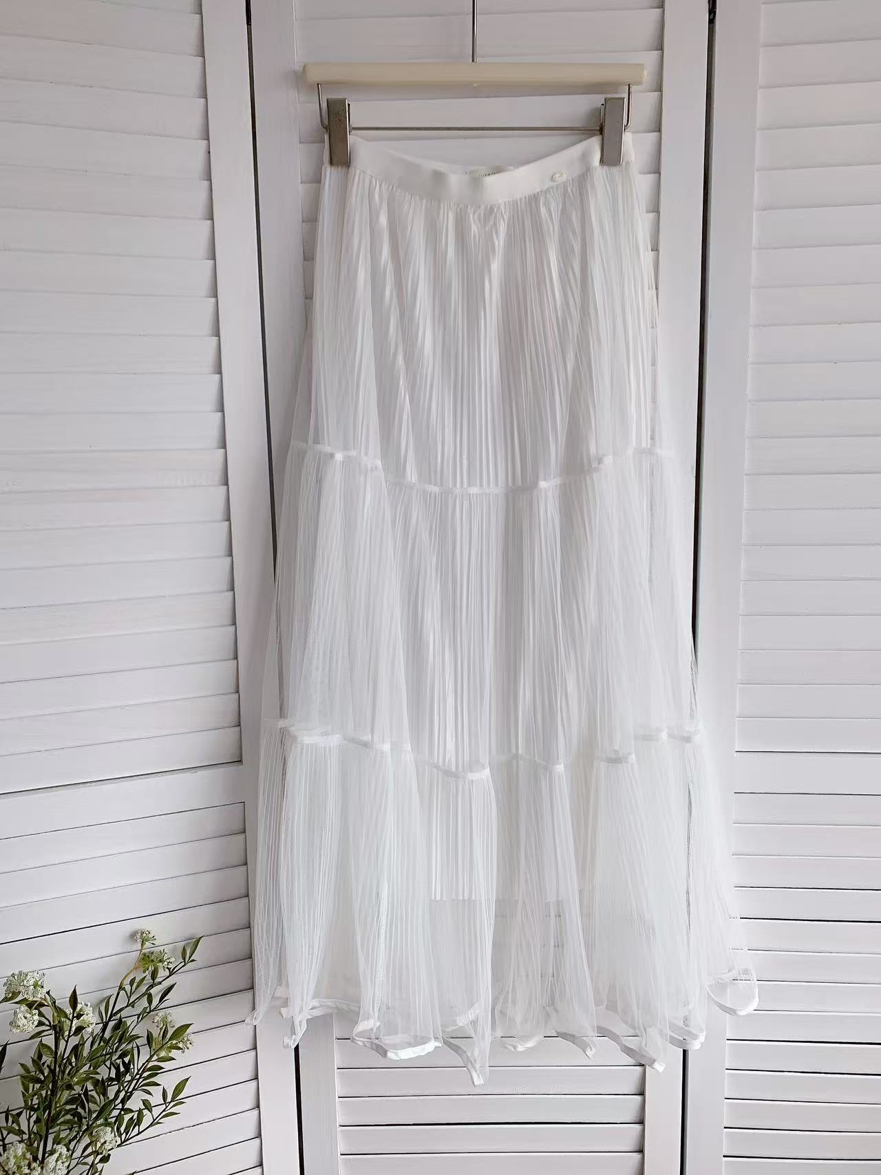 HELLO MILK TEE- 86099 網紗半裙