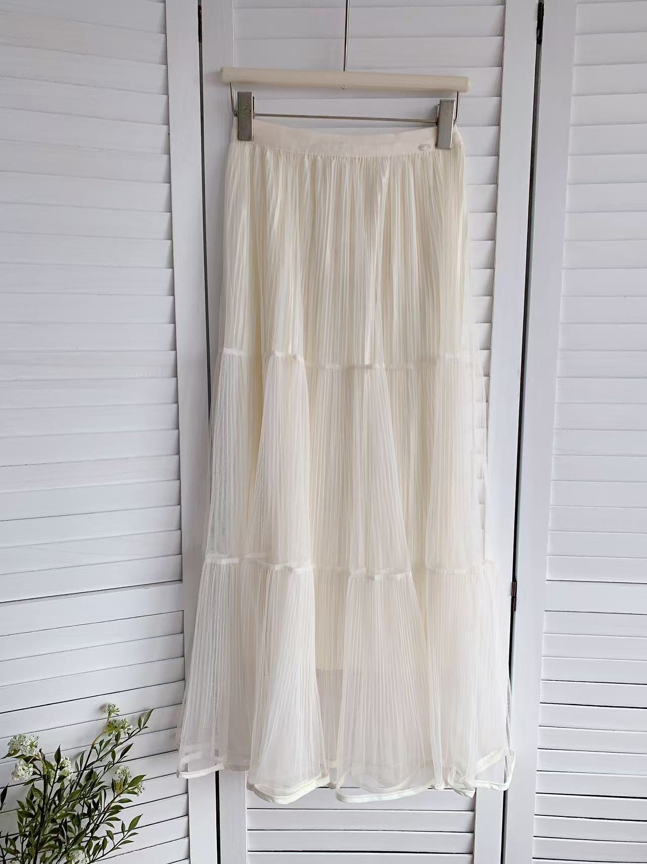 HELLO MILK TEE- 86099 網紗半裙