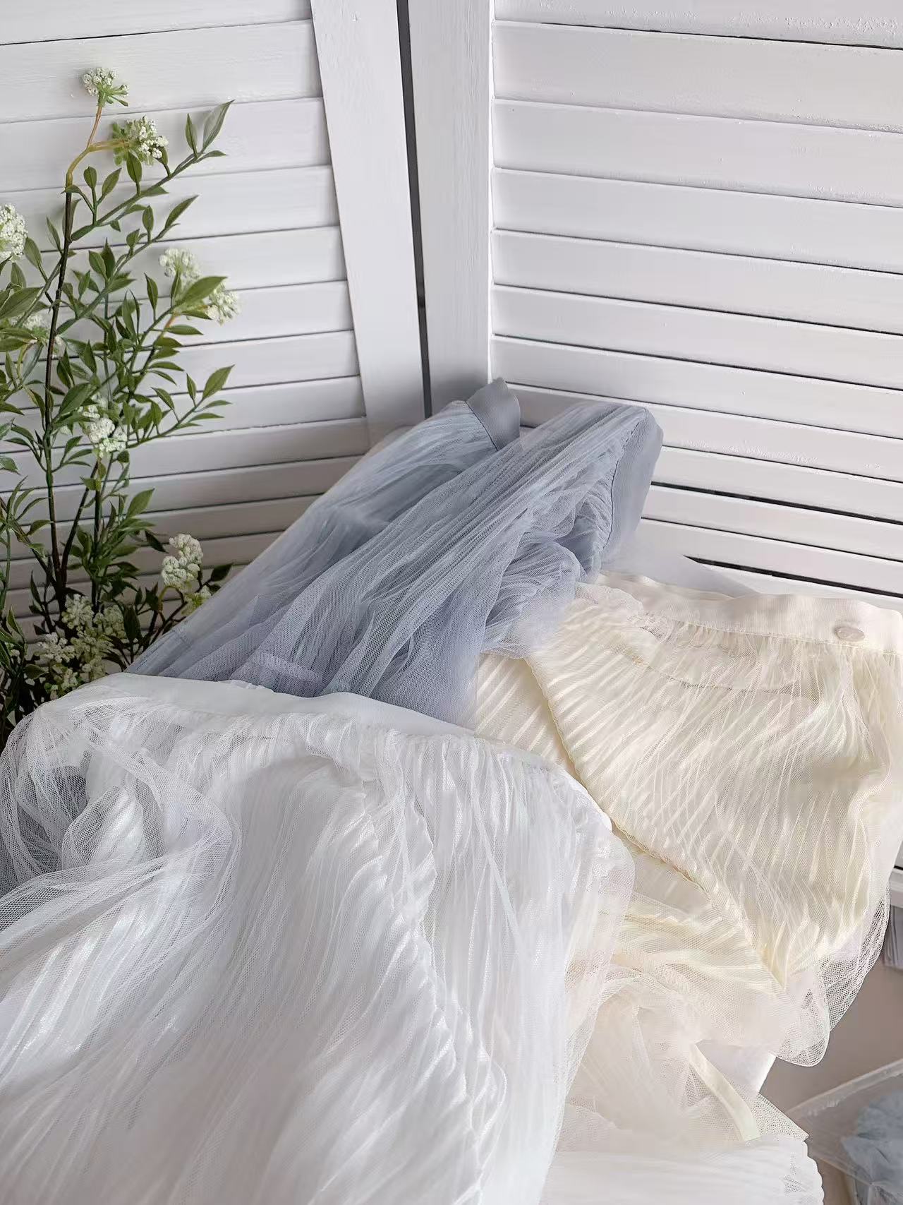 HELLO MILK TEE- 86099 網紗半裙