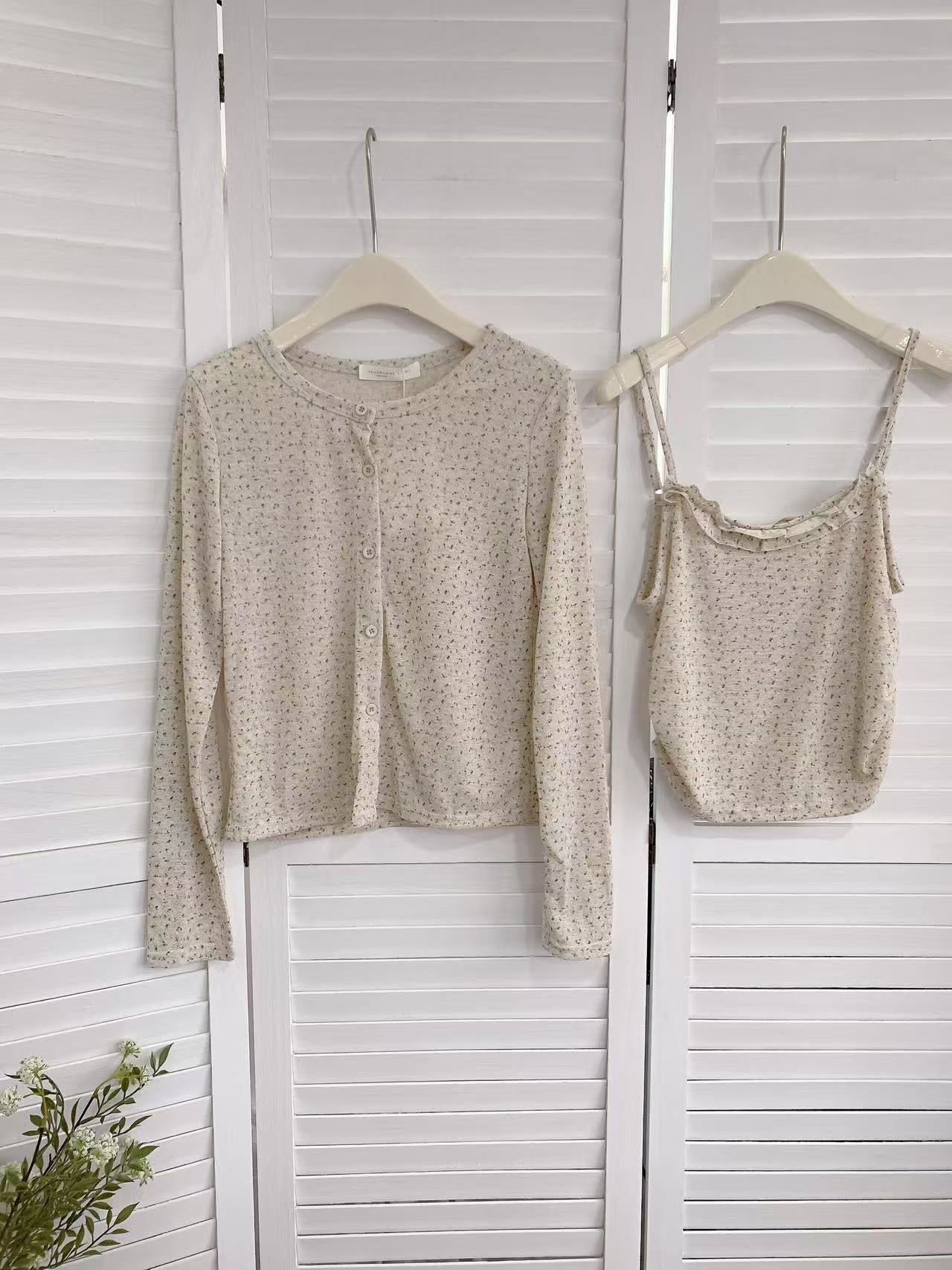 HELLO MILK TEE- 86110 小花套裝