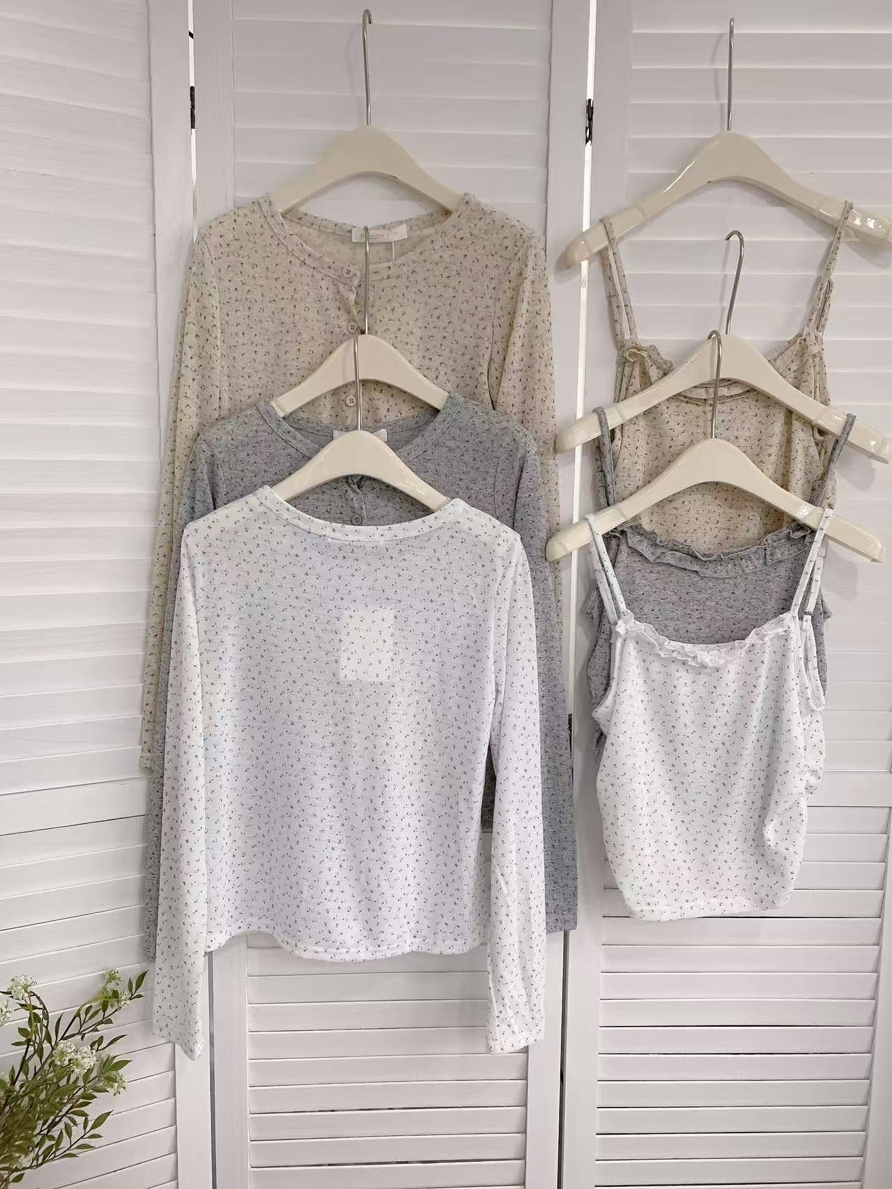 HELLO MILK TEE- 86110 小花套裝