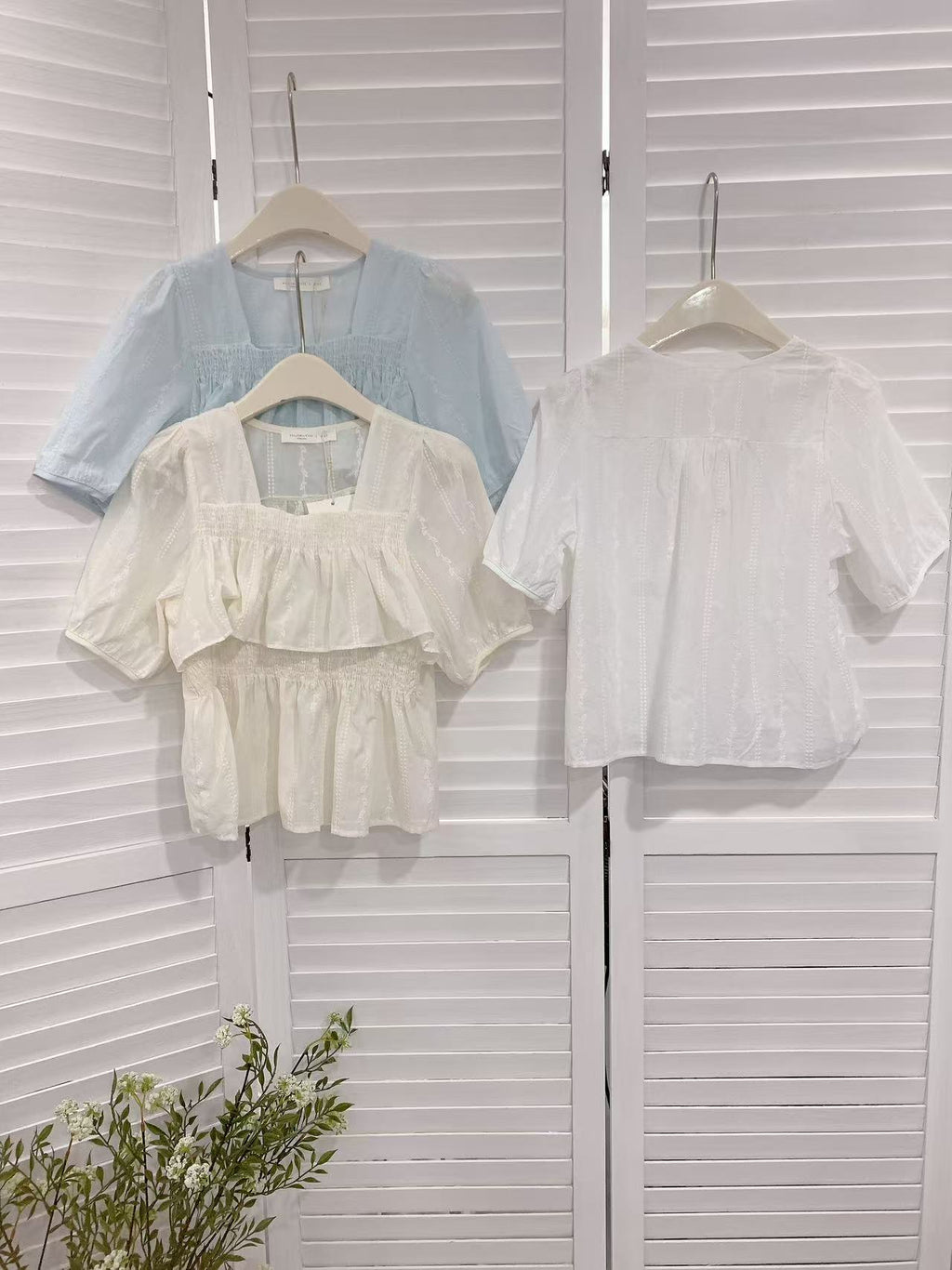 HELLO MILK TEE- 86093 荷葉邊小衫