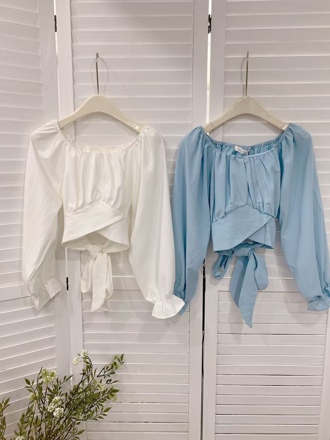 HELLO MILK TEE- 86085 方領上衣