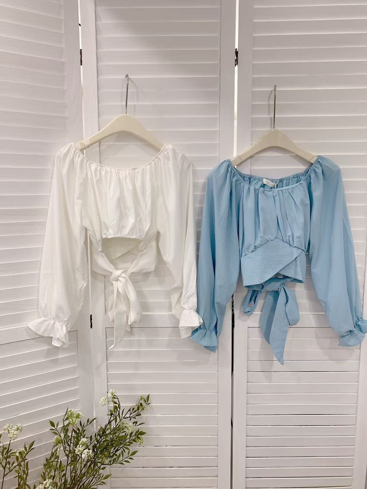 HELLO MILK TEE- 86085 方領上衣