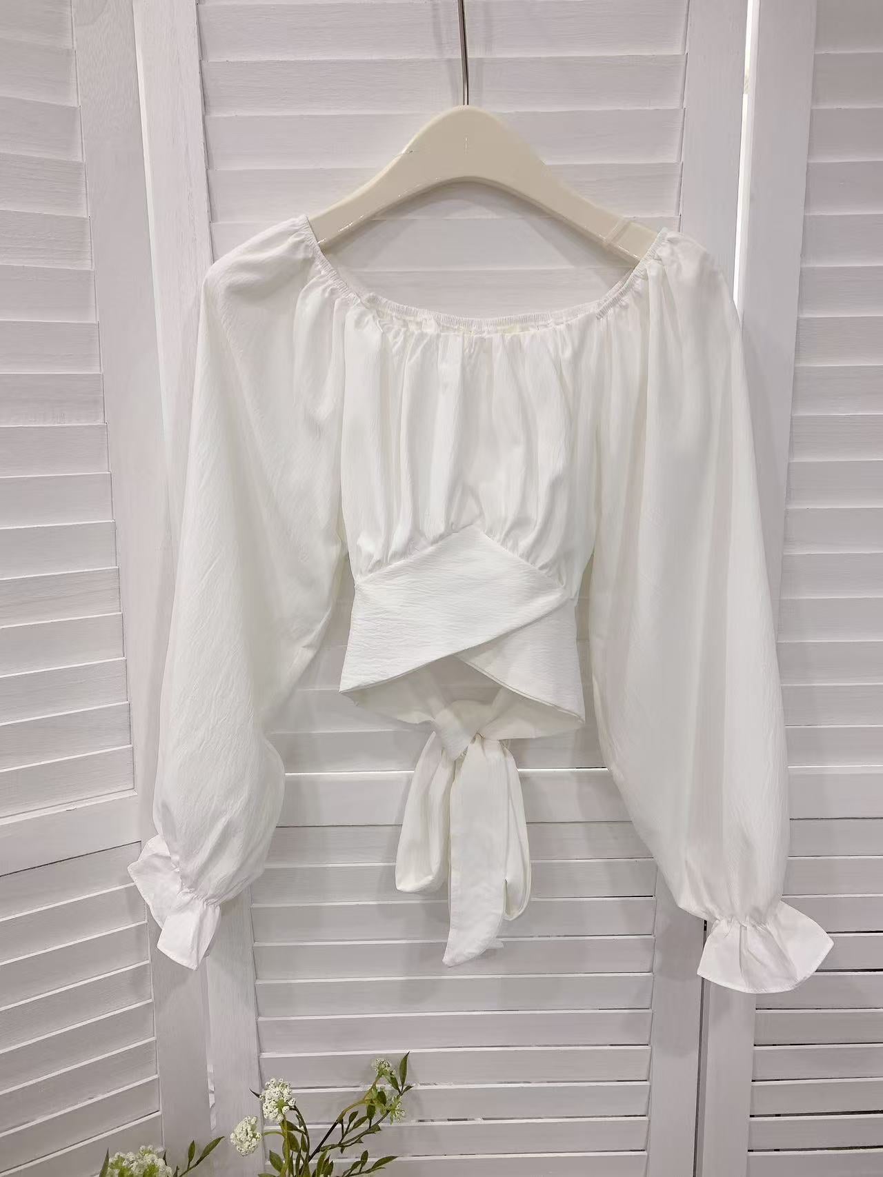 HELLO MILK TEE- 86085 方領上衣