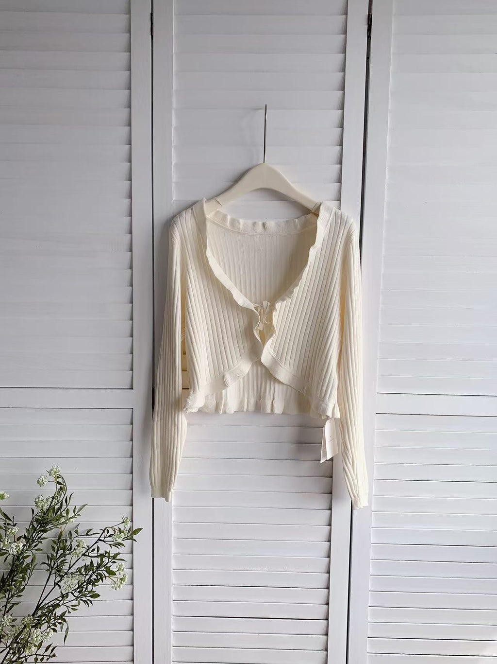 HELLO MILK TEE- 86103 綁繩小衫