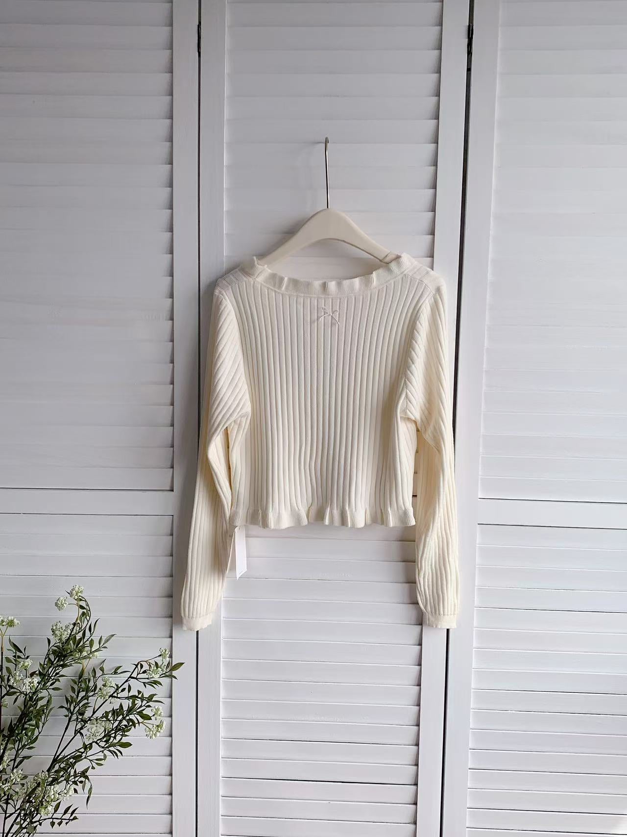 HELLO MILK TEE- 86103 綁繩小衫