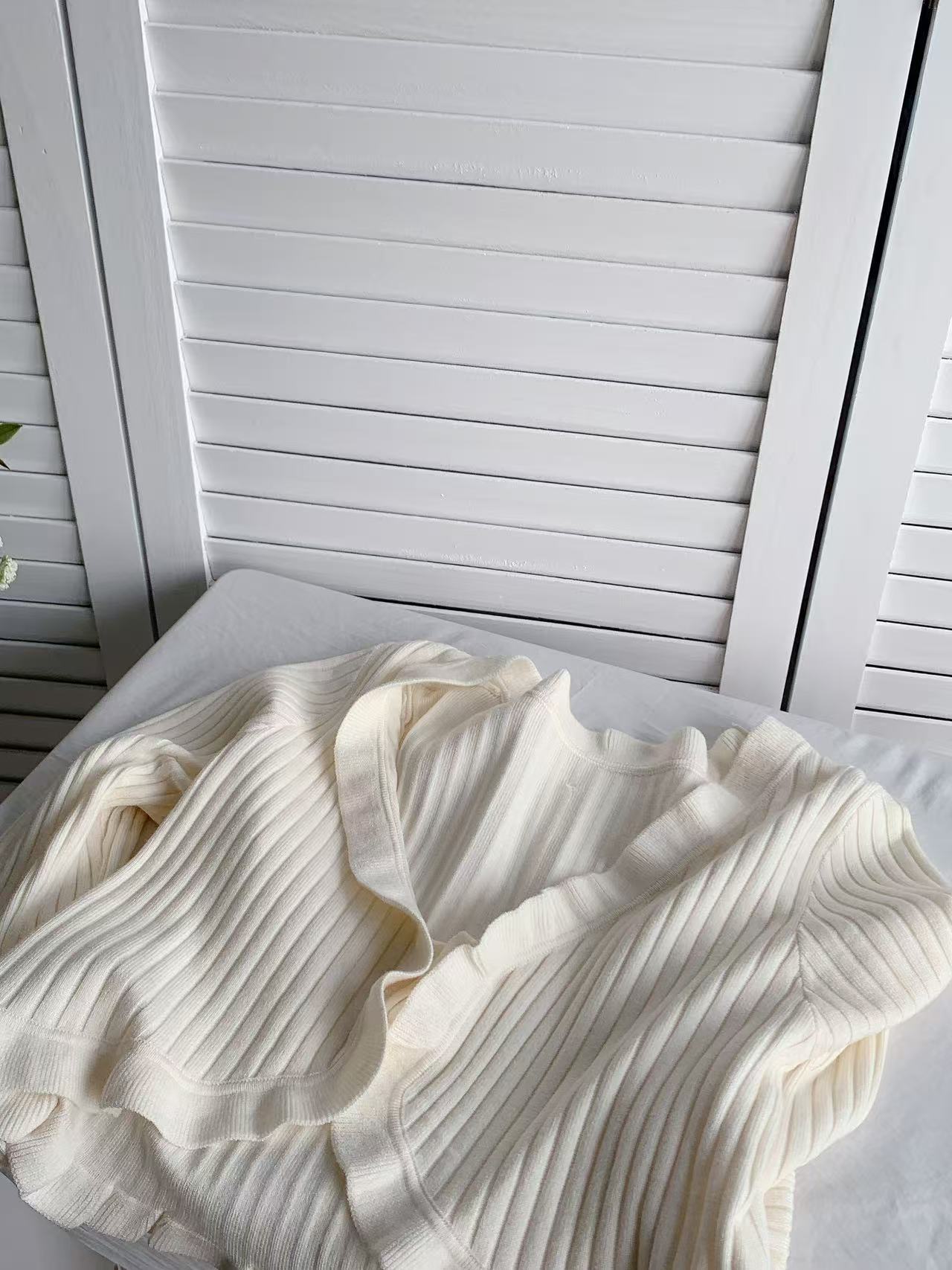 HELLO MILK TEE- 86103 綁繩小衫