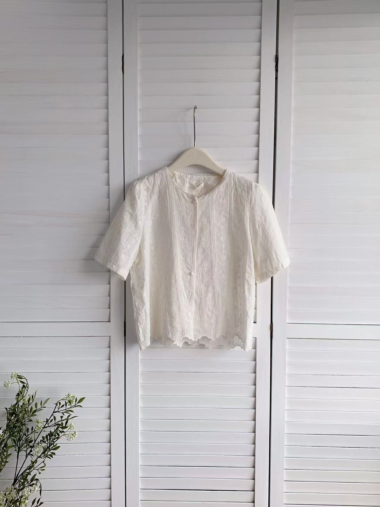 HELLO MILK TEE- 86094 圓領上衣