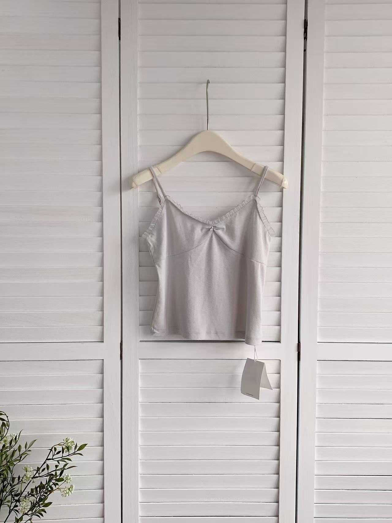 HELLO MILK TEE- 86098 蝴蝶結背心