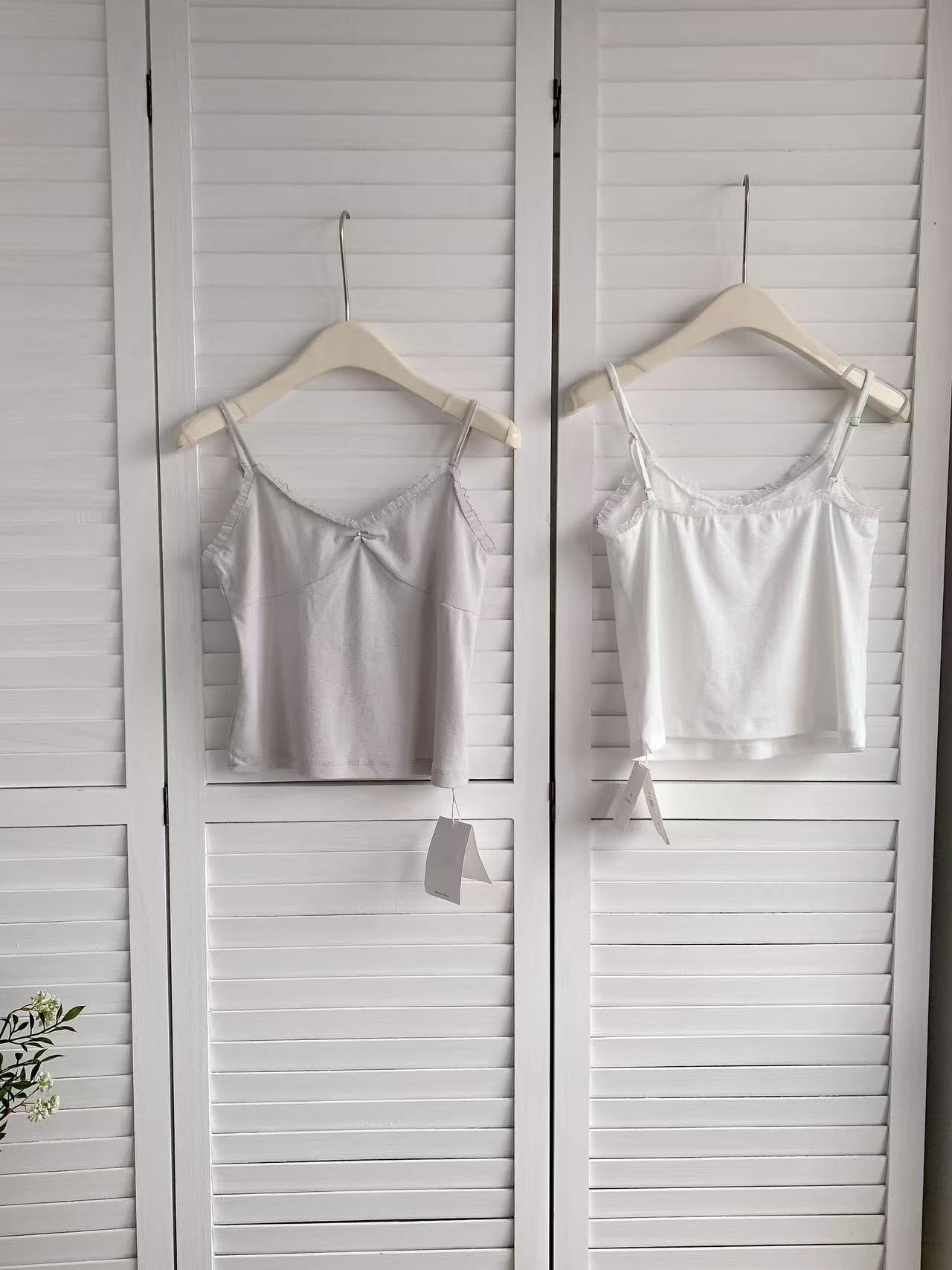 HELLO MILK TEE- 86098 蝴蝶結背心