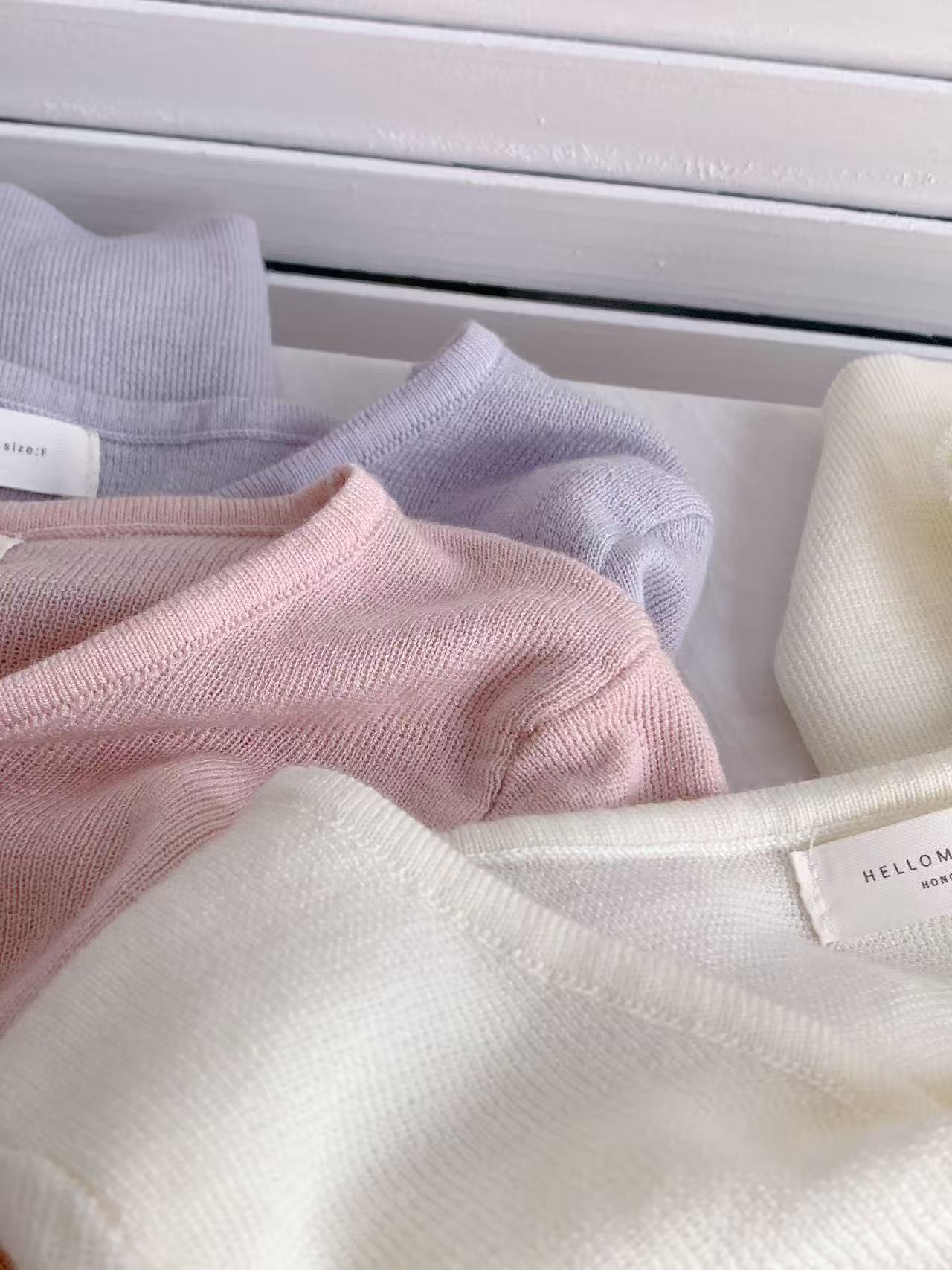 HELLO MILK TEE- 86050 長袖心口打結上衣