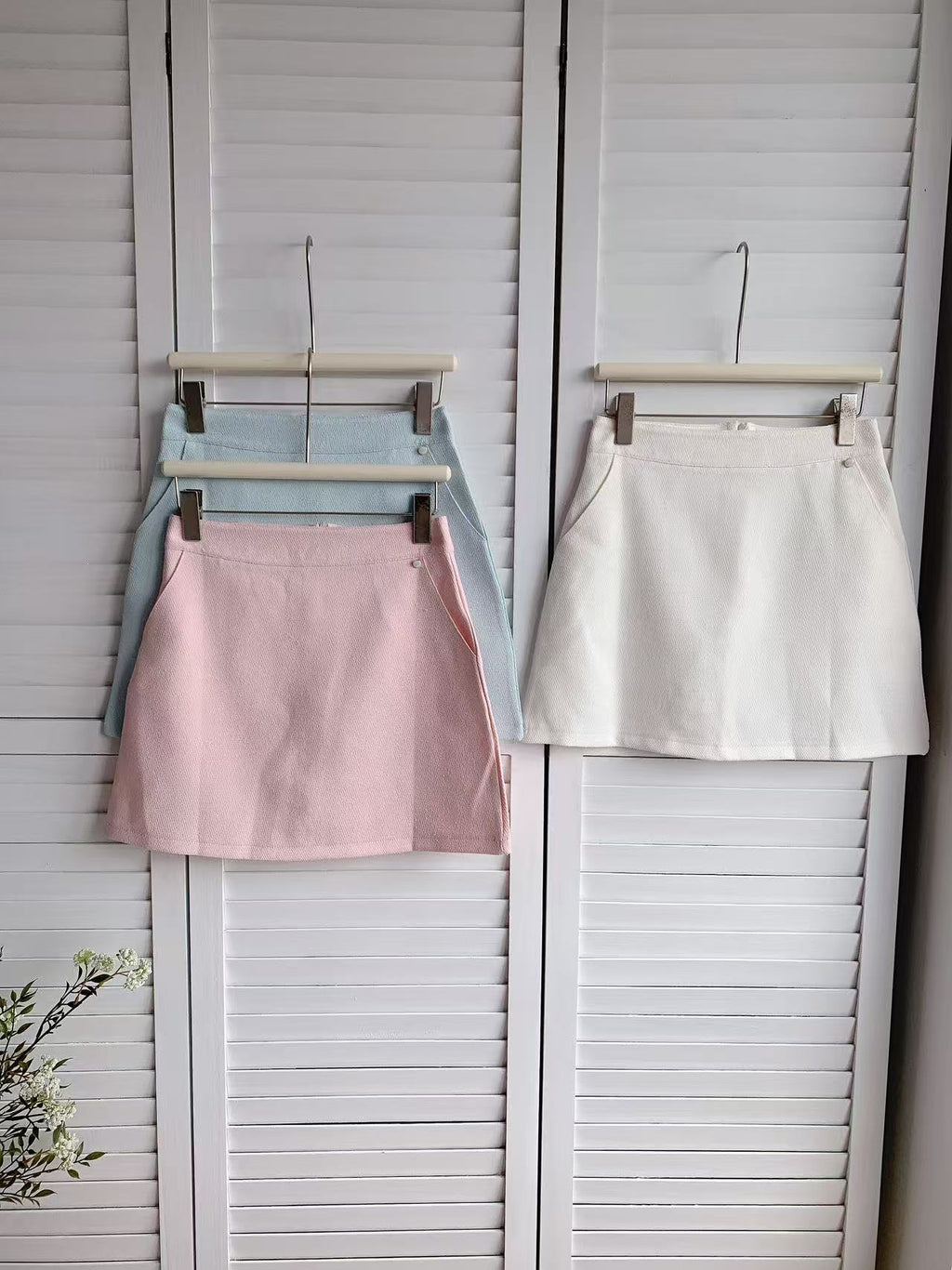 HELLO MILK TEE- 86147 淨版短裙