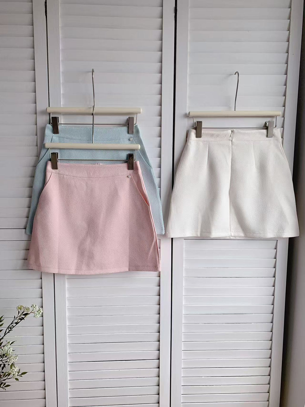 HELLO MILK TEE- 86147 淨版短裙