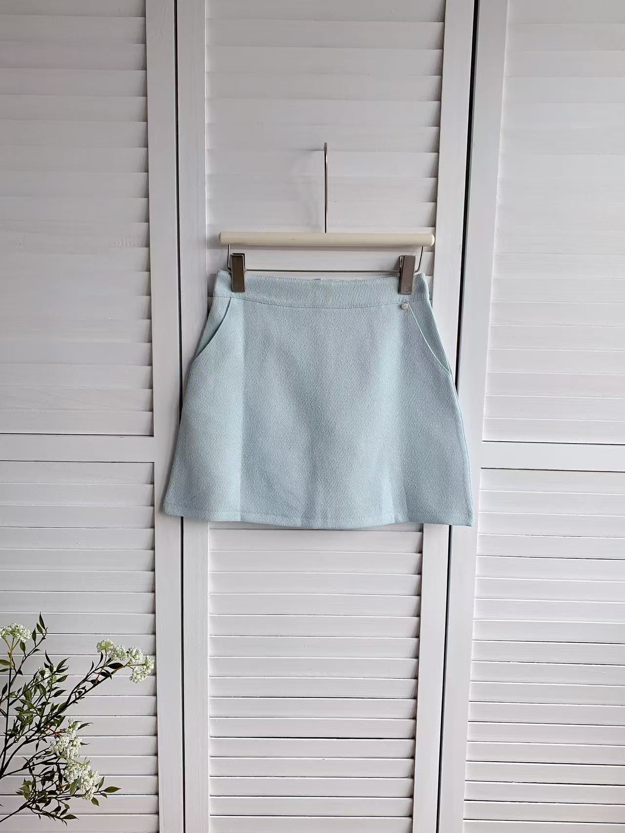 HELLO MILK TEE- 86147 淨版短裙