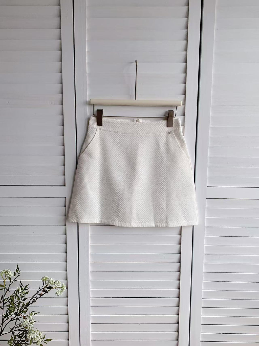 HELLO MILK TEE- 86147 淨版短裙