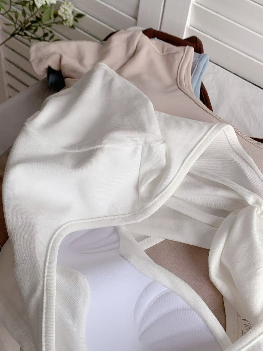 HELLO MILK TEE- 86016 背扭結有墊上衣