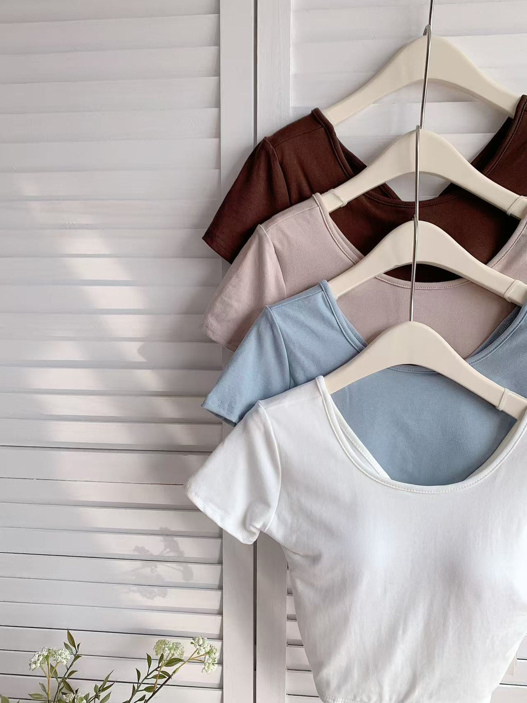 HELLO MILK TEE- 86016 背扭結有墊上衣