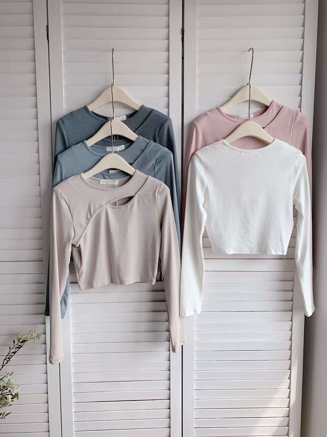 HELLO MILK TEE- 86029 鏤空上衣