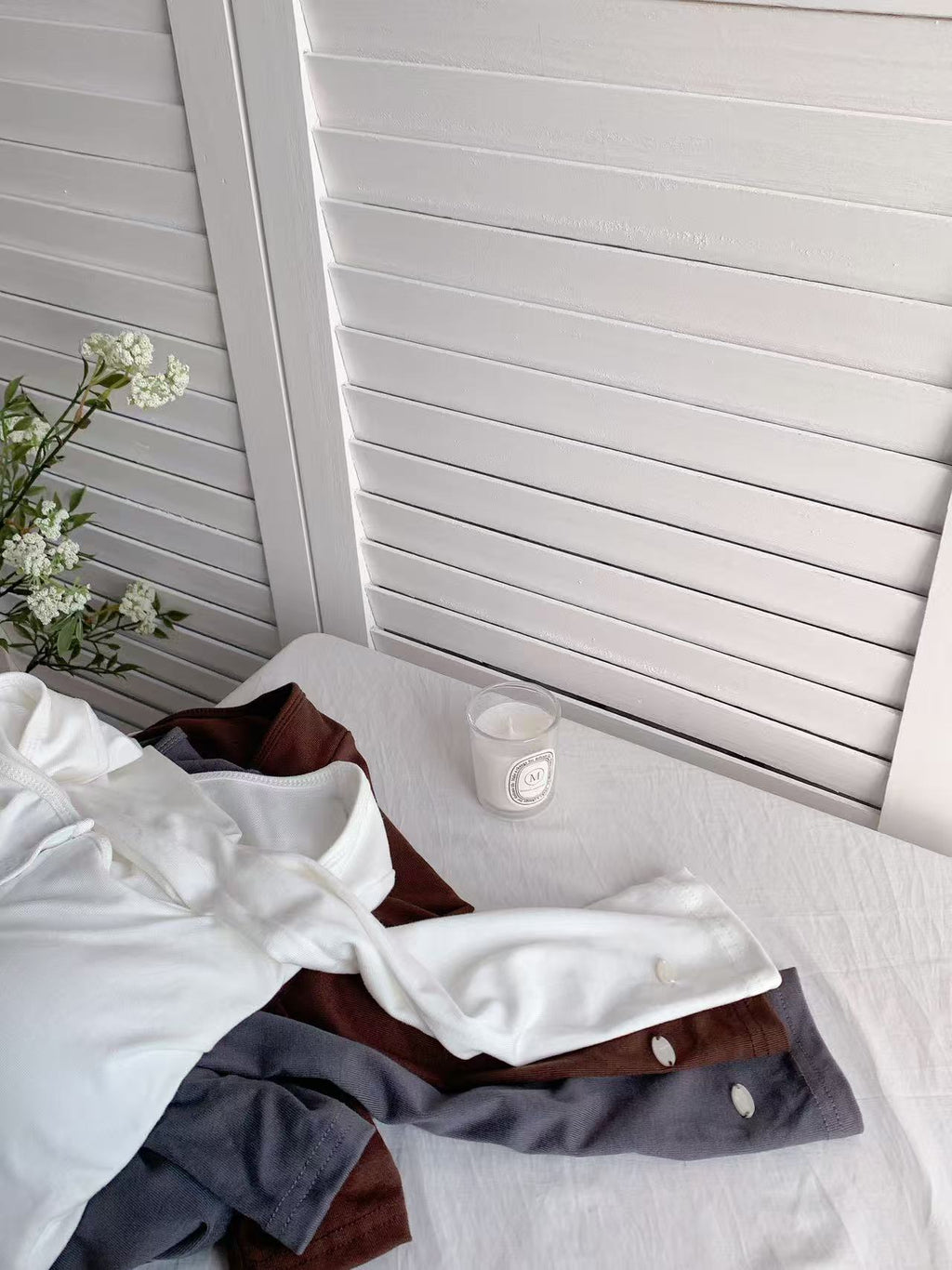 HELLO MILK TEE- 86018 方領有墊上衣