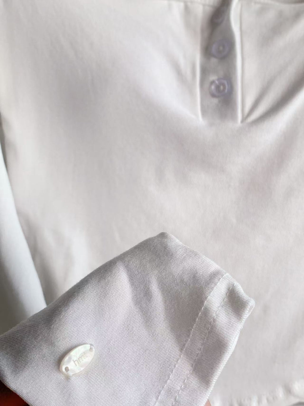 HELLO MILK TEE- 86018 方領有墊上衣