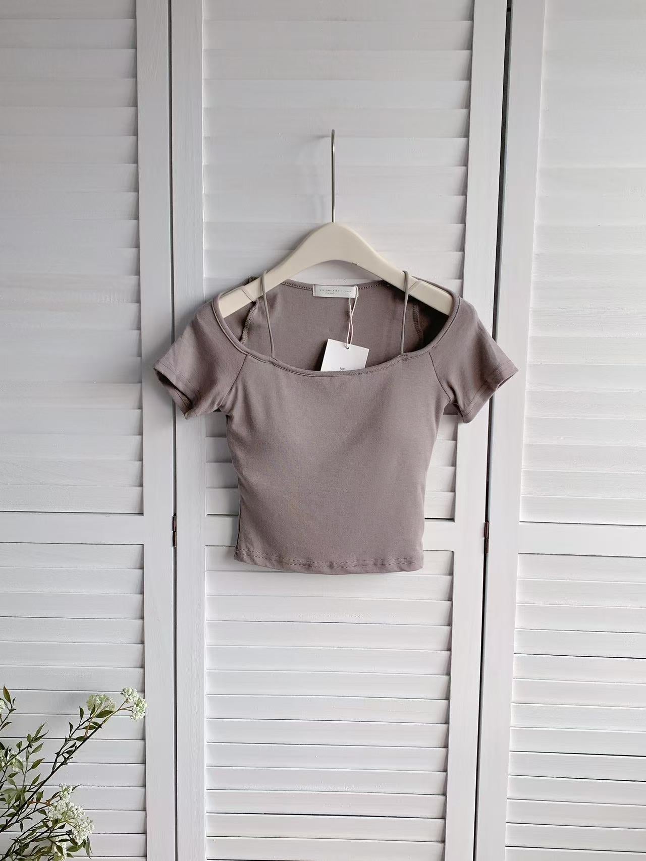 HELLO MILK TEE- 86026 百搭有墊上衣