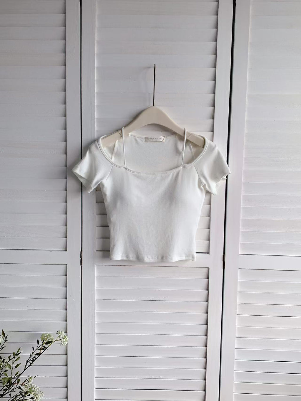 HELLO MILK TEE- 86026 百搭有墊上衣