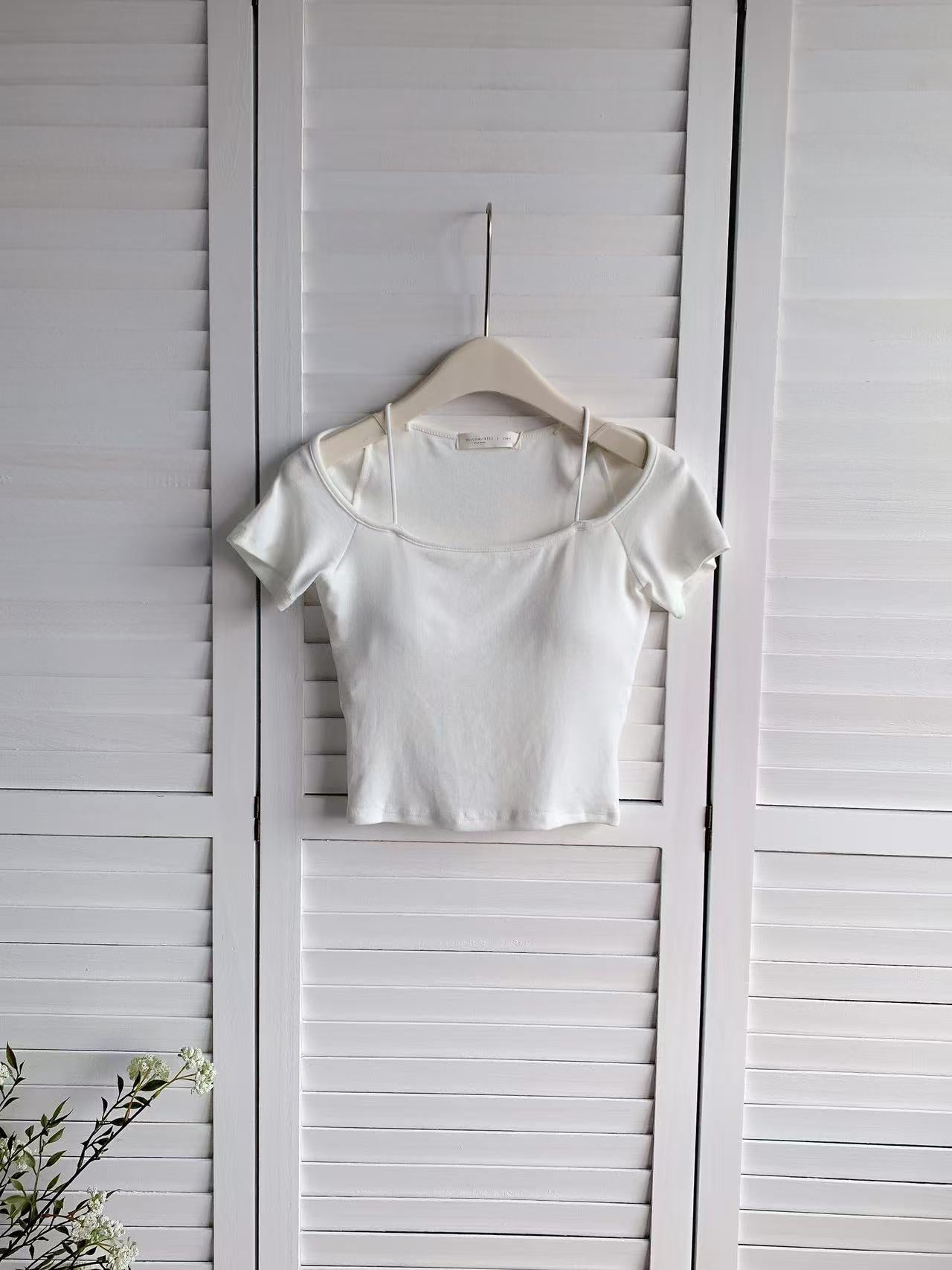 HELLO MILK TEE- 86026 百搭有墊上衣