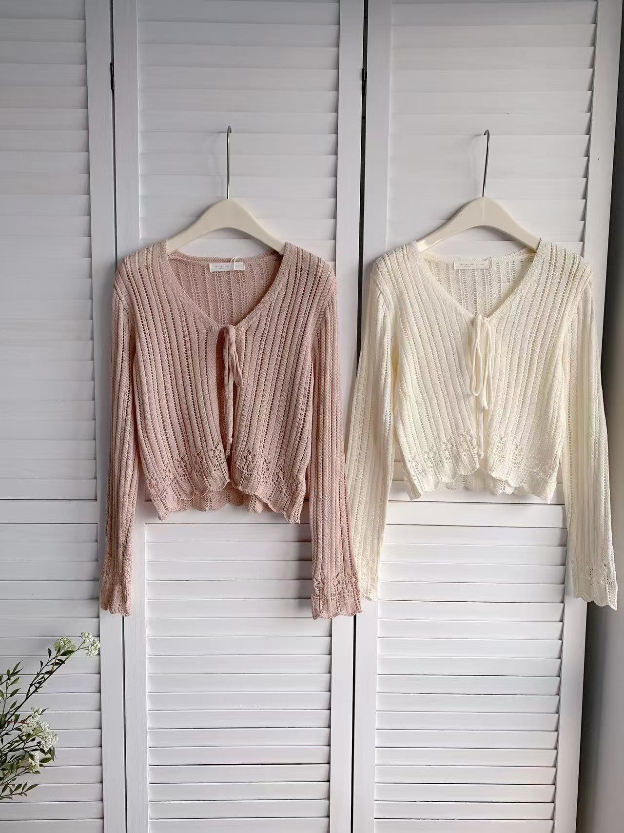 HELLO MILK TEE- 86145 綁繩上衣