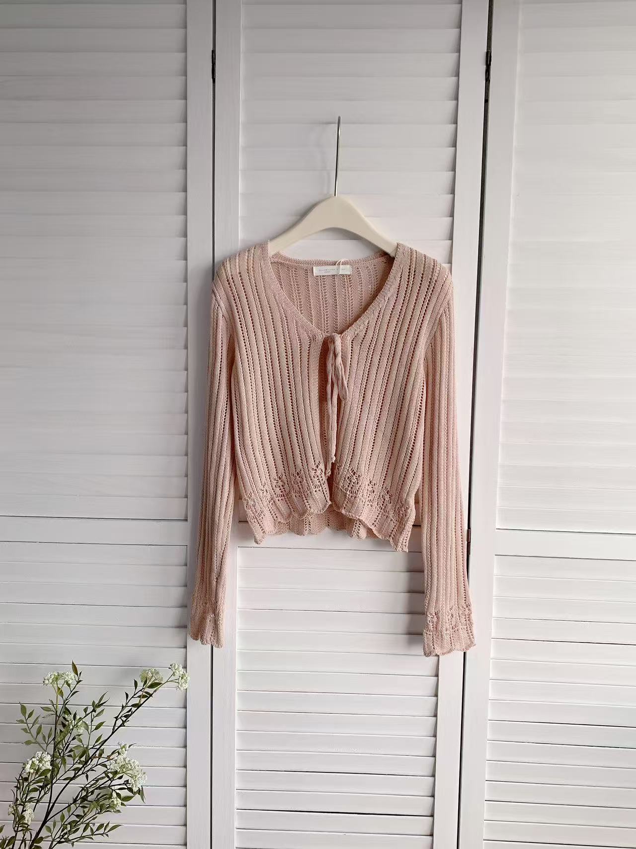 HELLO MILK TEE- 86145 綁繩上衣