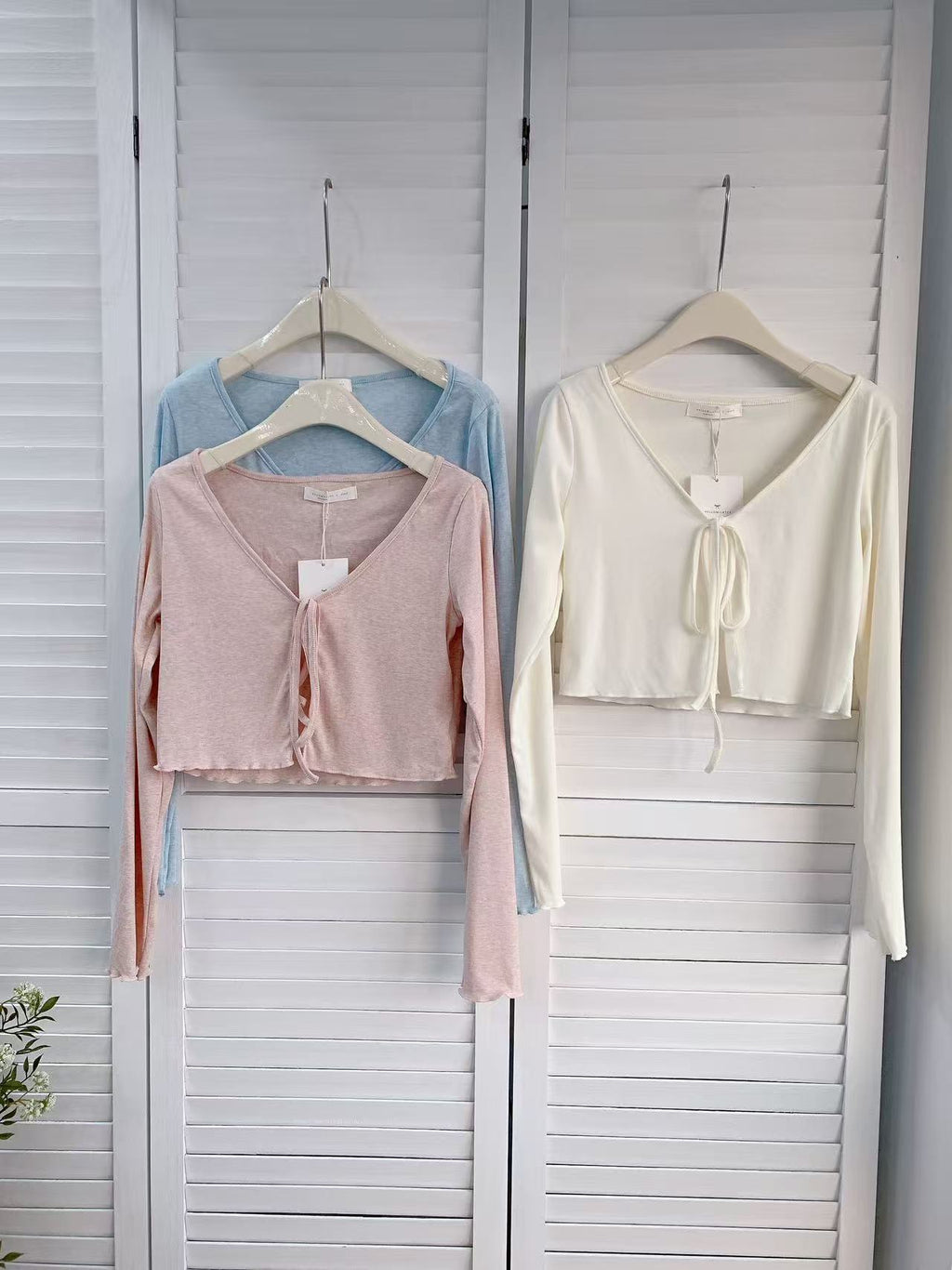 HELLO MILK TEE- 86129 綁帶小外套