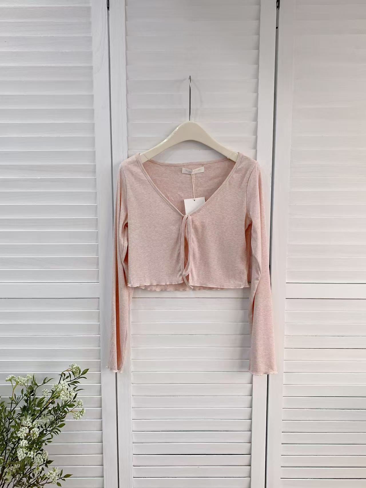 HELLO MILK TEE- 86129 綁帶小外套