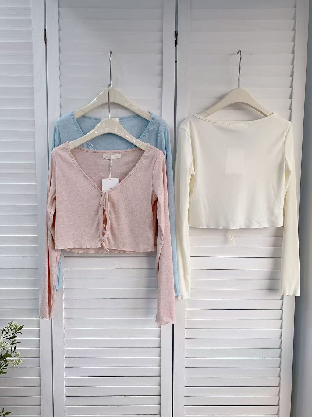 HELLO MILK TEE- 86129 綁帶小外套