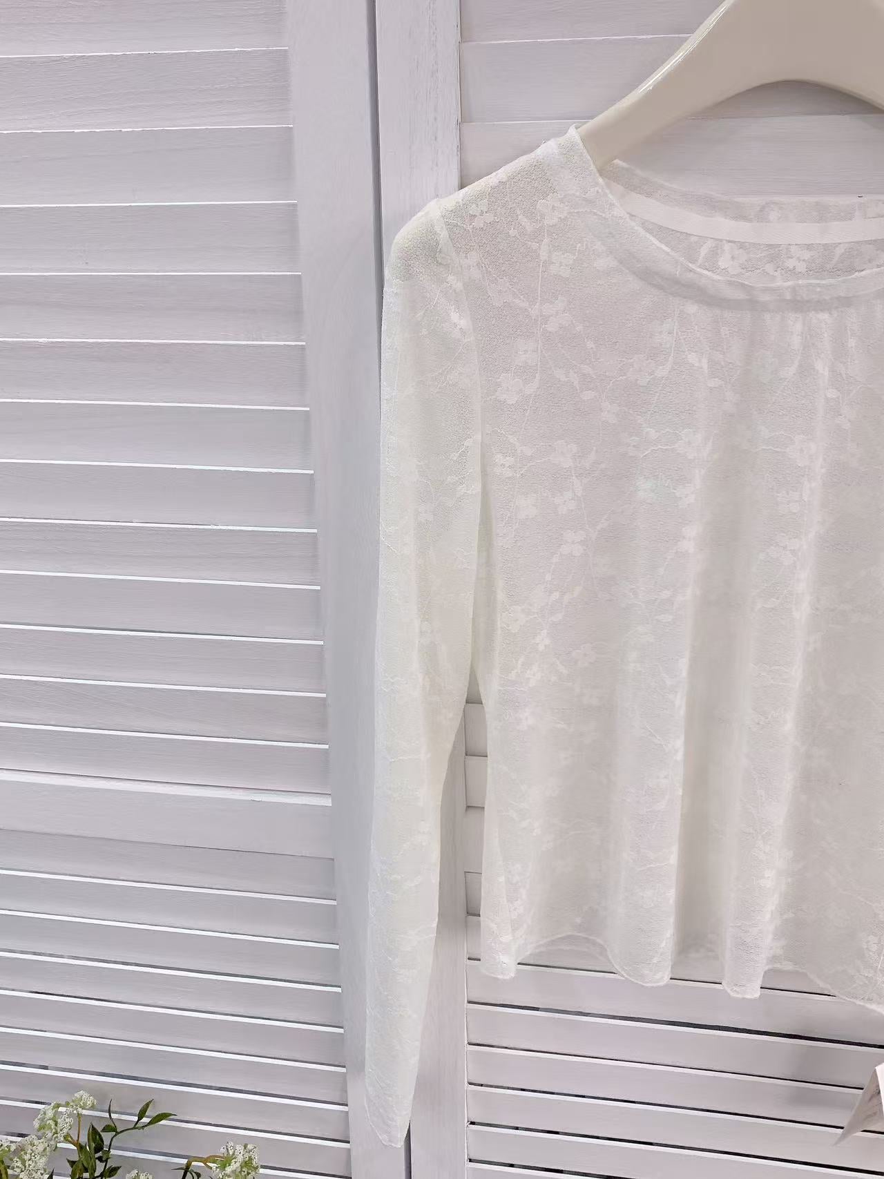 HELLO MILK TEE- 86123 花朵打底上衣