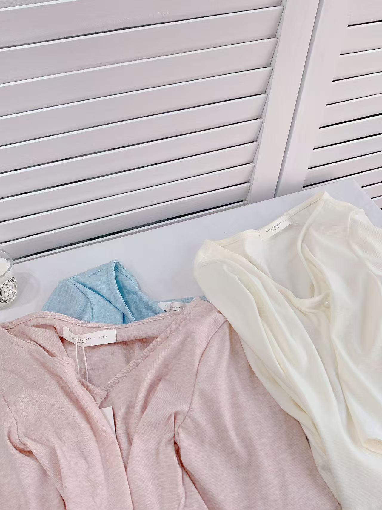 HELLO MILK TEE- 86139 短款小衫