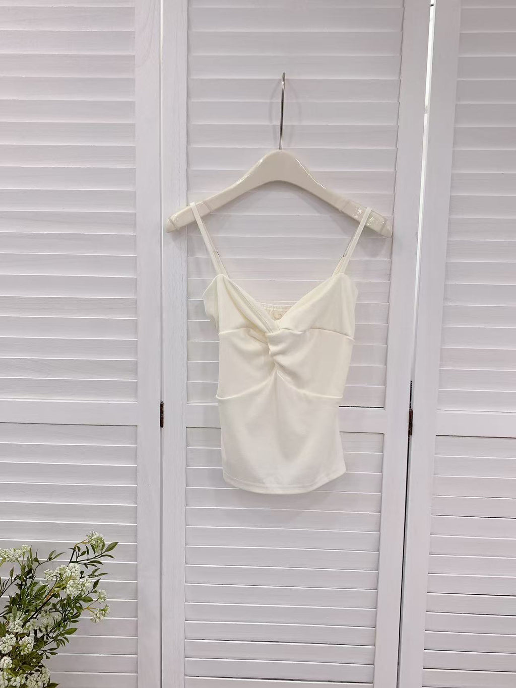 HELLO MILK TEE- 86130 扭結吊帶背心