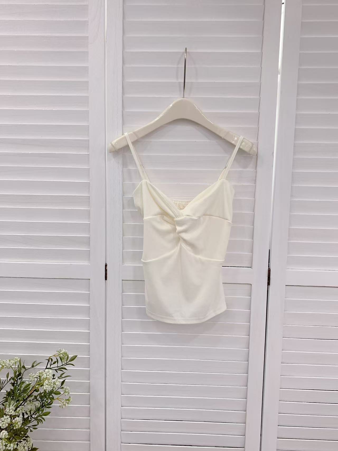 HELLO MILK TEE- 86130 扭結吊帶背心