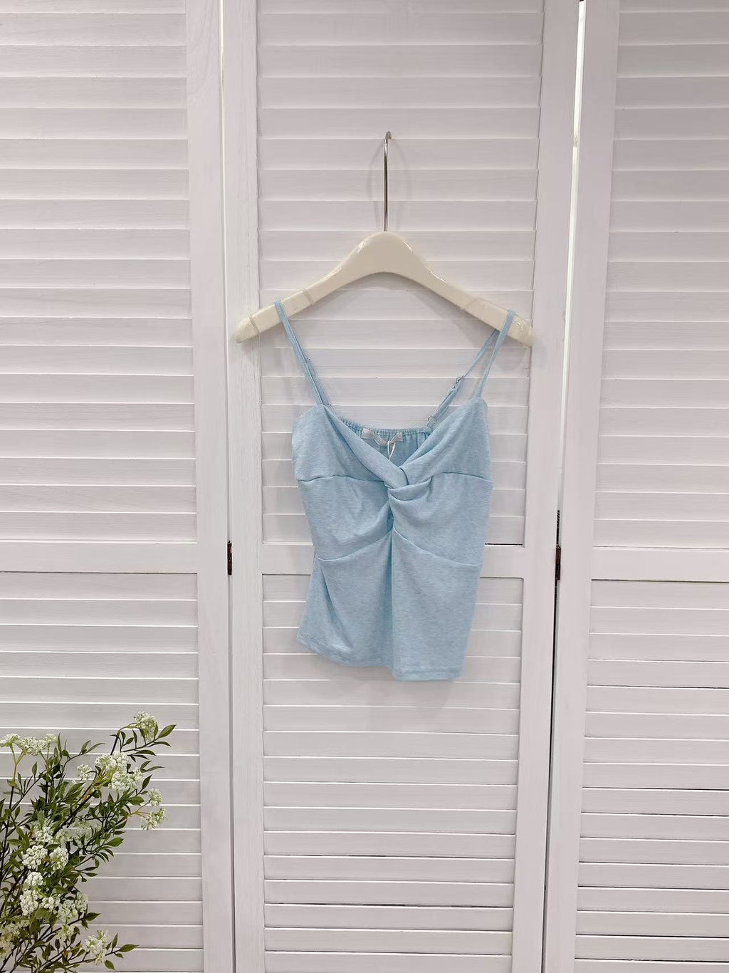 HELLO MILK TEE- 86130 扭結吊帶背心