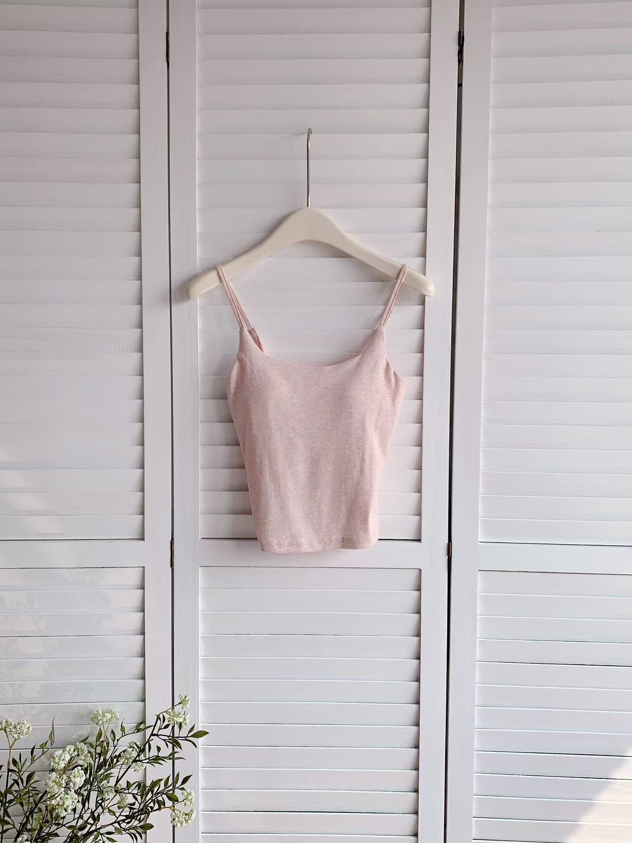 HELLO MILK TEE- 86140 U領吊帶背心