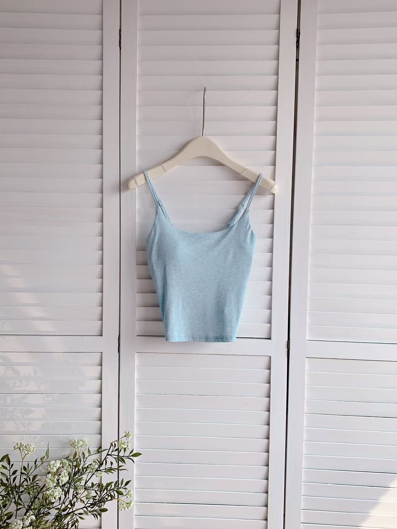 HELLO MILK TEE- 86140 U領吊帶背心