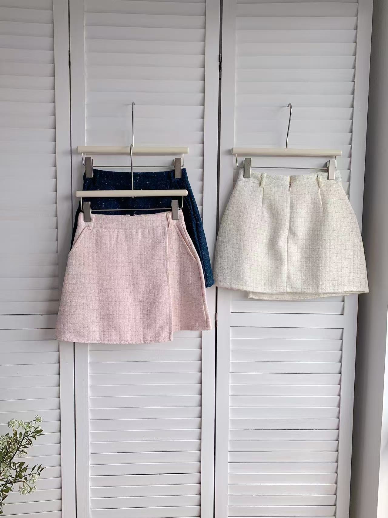 HELLO MILK TEE- 86150 西裝短裙(附腰帶)